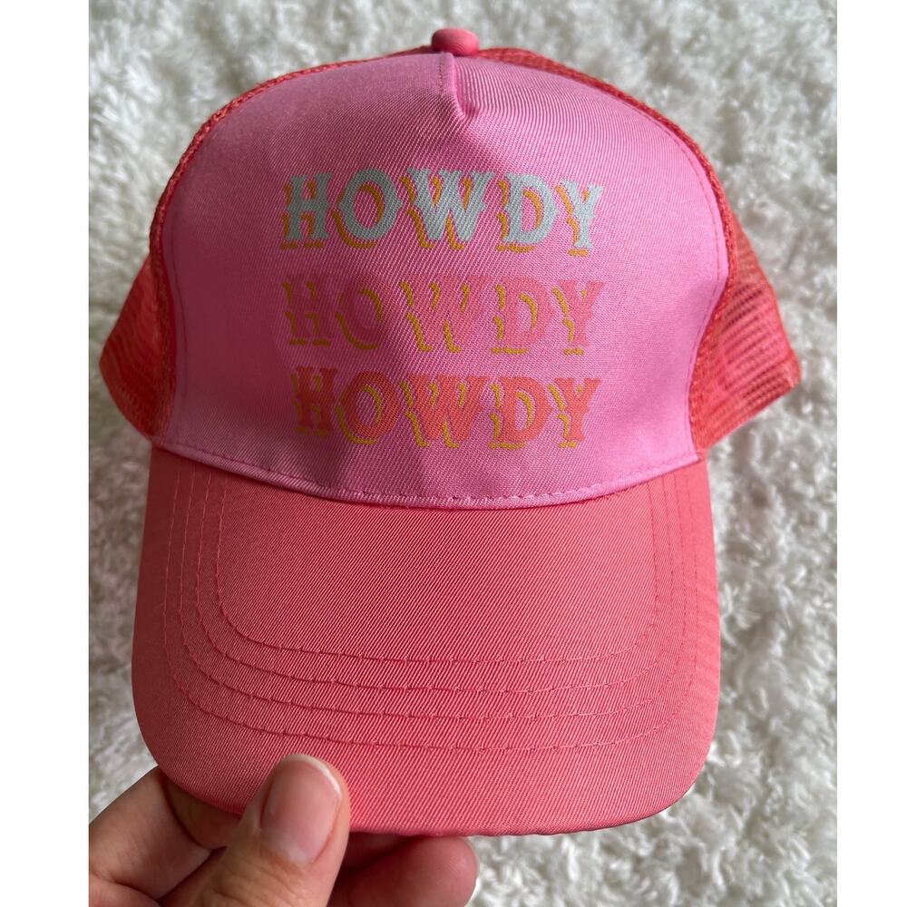 Howdy Howdy Howdy Snapback Trucker Hat Adjustable Mesh Cap NEW Womens Pink